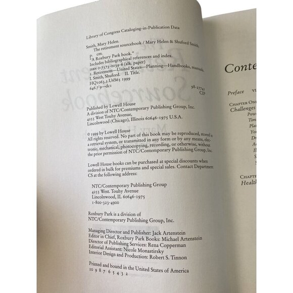 The Retirement Sourcebook By Mary Helen Smith & Shuford Smith Paperback - Picture 4 of 11